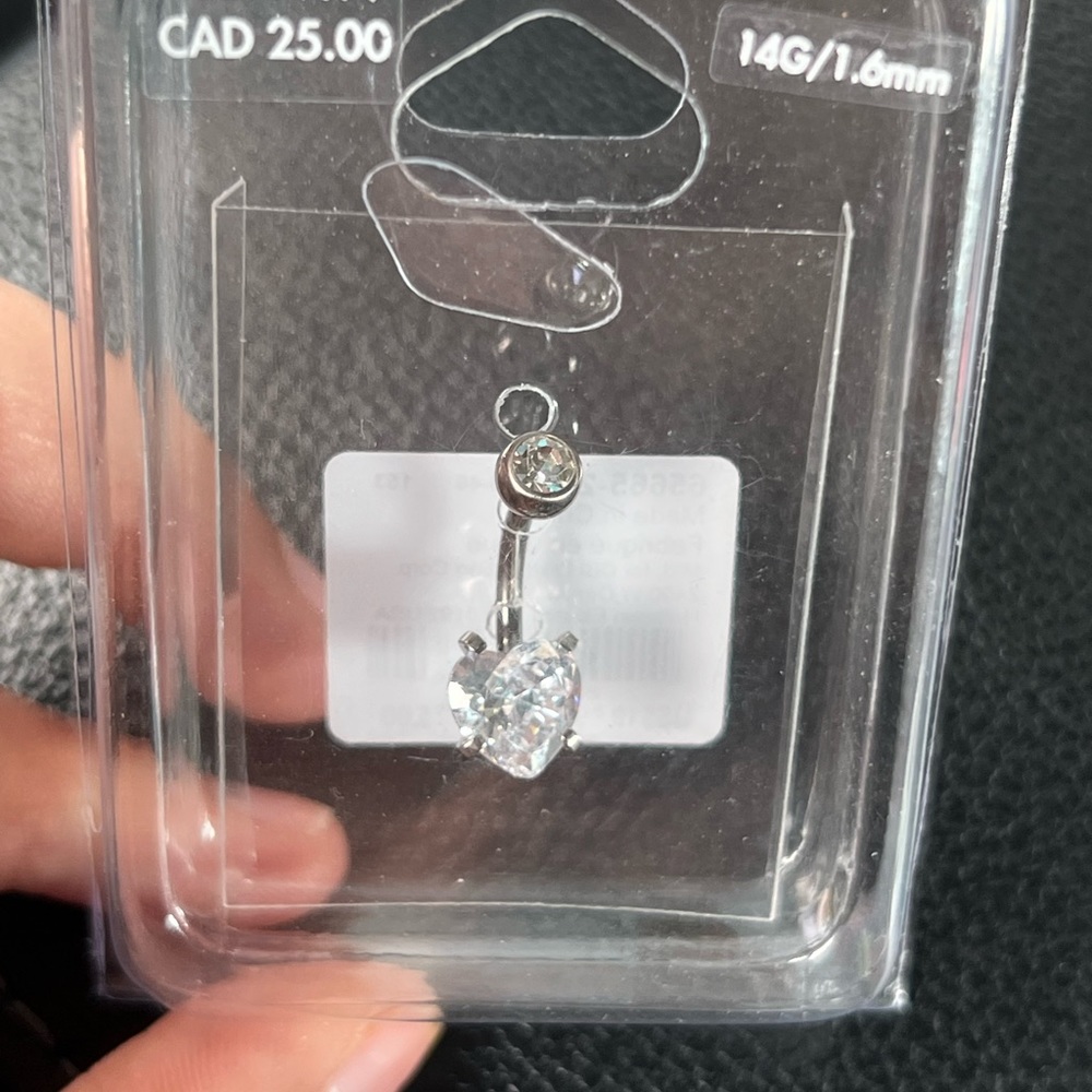 Star diamond bellybutton ring